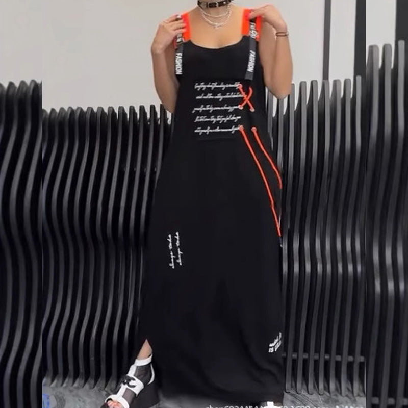 Wafia – Lässiges Armelloses Kleid Mit Drucken