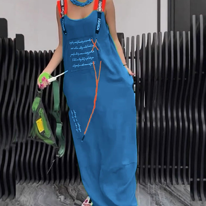 Wafia – Lässiges Armelloses Kleid Mit Drucken