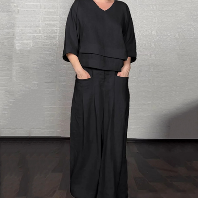 Ginevra – Bequemer Zweiteiler Aus Baumwolle Und Leinen