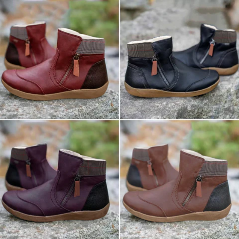 Amber | Stiefeletten Damen Flach | Wasserdicht