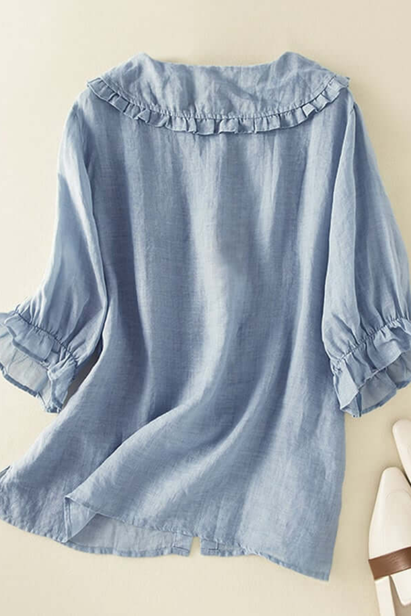 Audrina | Damen Weiß Bluse | Elegant