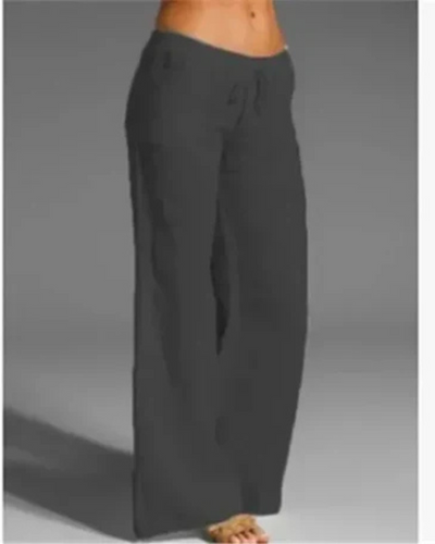 Rhianna | Damen Elegant Weite Hose | Weiß