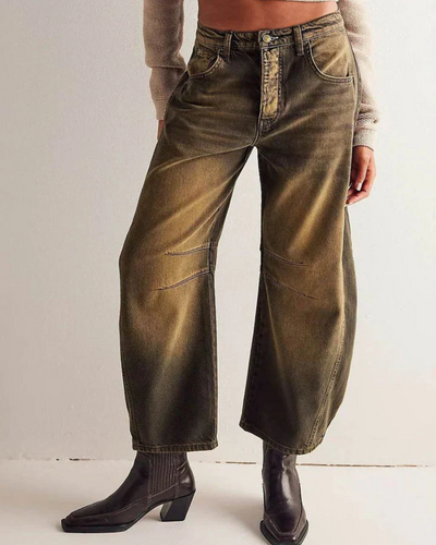 Noeme | Damen Weite Jeans | Schwarz