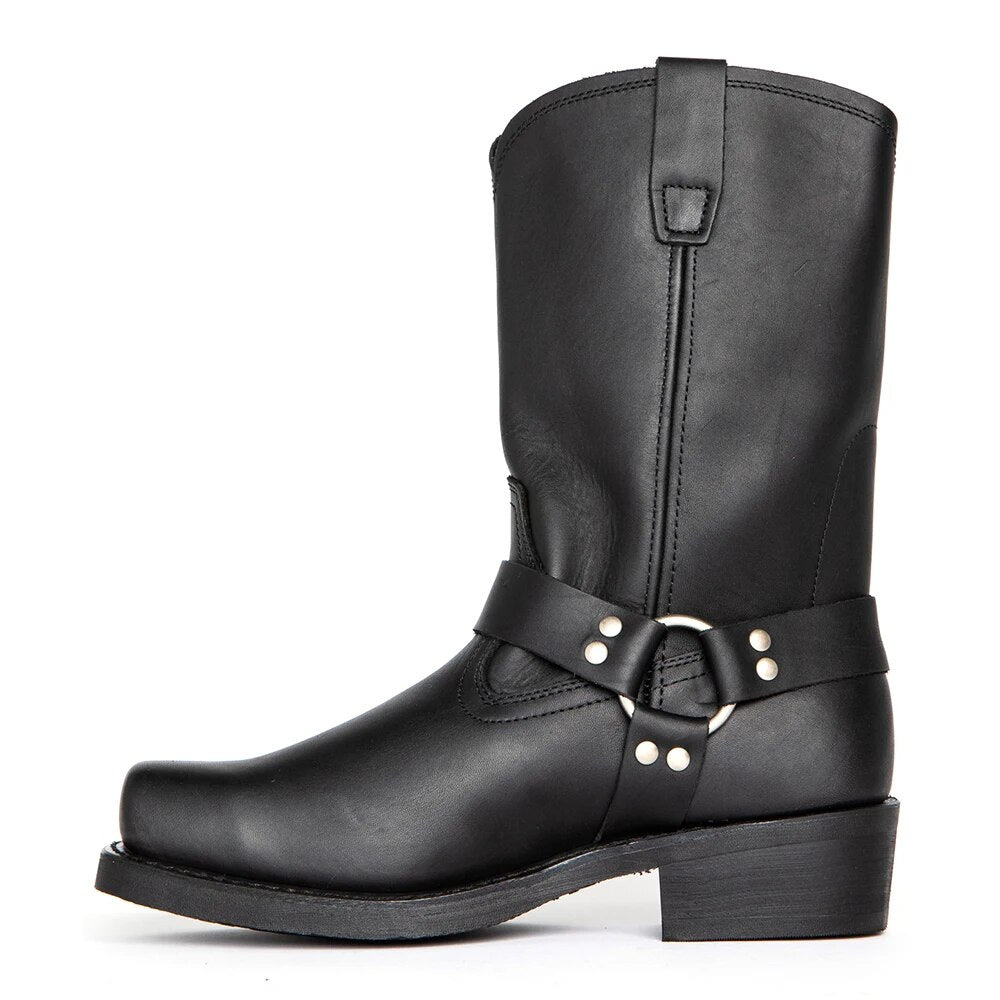 Goswin | Herren Western Cowboystiefel | Schwarz