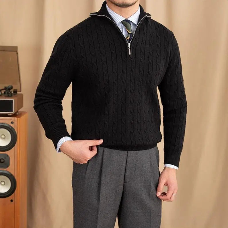 Henry | Strickpullover mit Reißverschluss